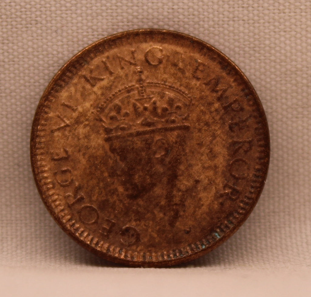 Half Anna 1941 George VI Bronze coins