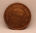 Quarter Anna 1941 George VI Copper coins