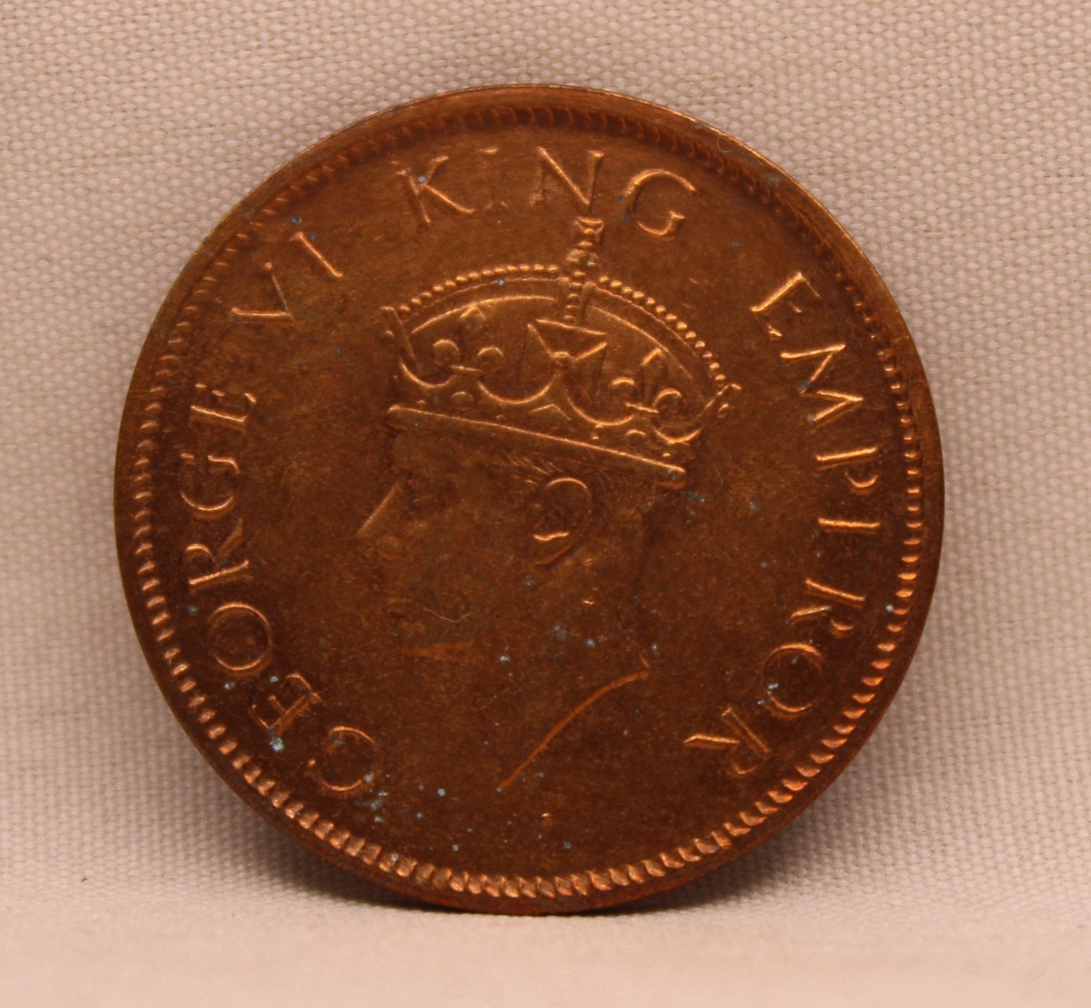 Quarter Anna 1941 George VI Copper coins