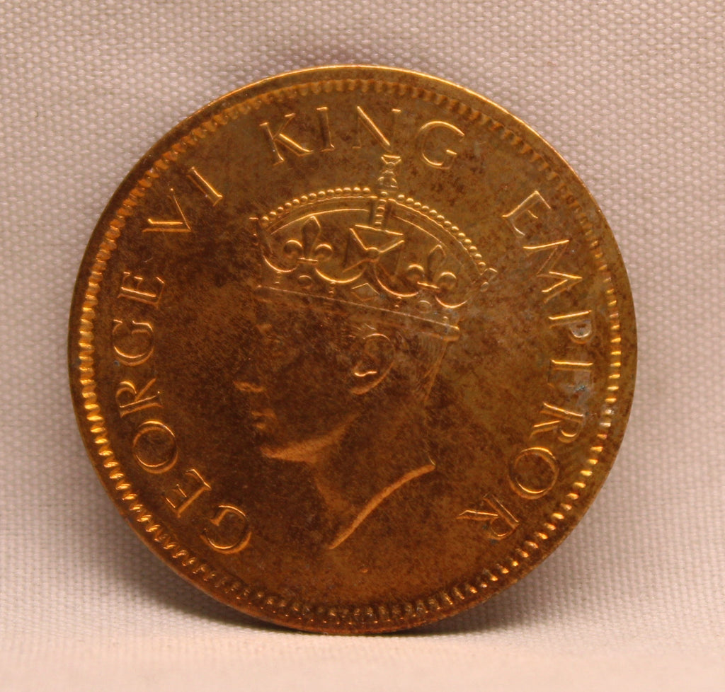Quarter Anna 1942 George VI Copper coins