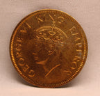 Quarter Anna 1942 George VI Copper coins