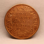 Quarter Anna 1942 George VI Copper coins