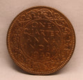 Quarter Anna 1942 George VI Copper coins