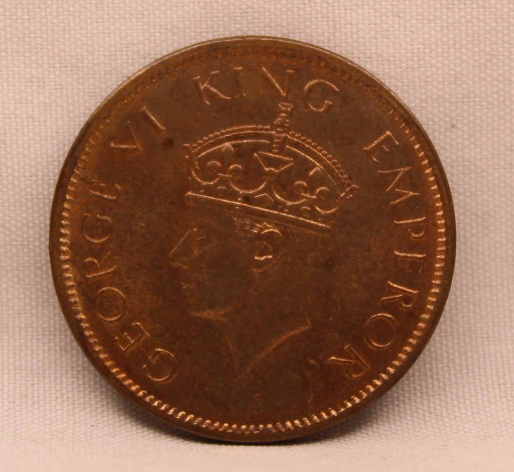 Quarter Anna 1942 George VI Copper coins