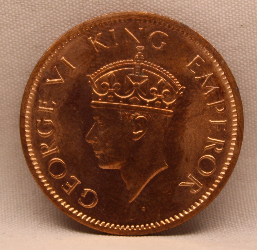 Quarter Anna 1942 George VI Copper coins