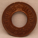 1 Pice 1943 George VI Copper coins