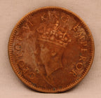 Quarter Anna 1939 George VI coins