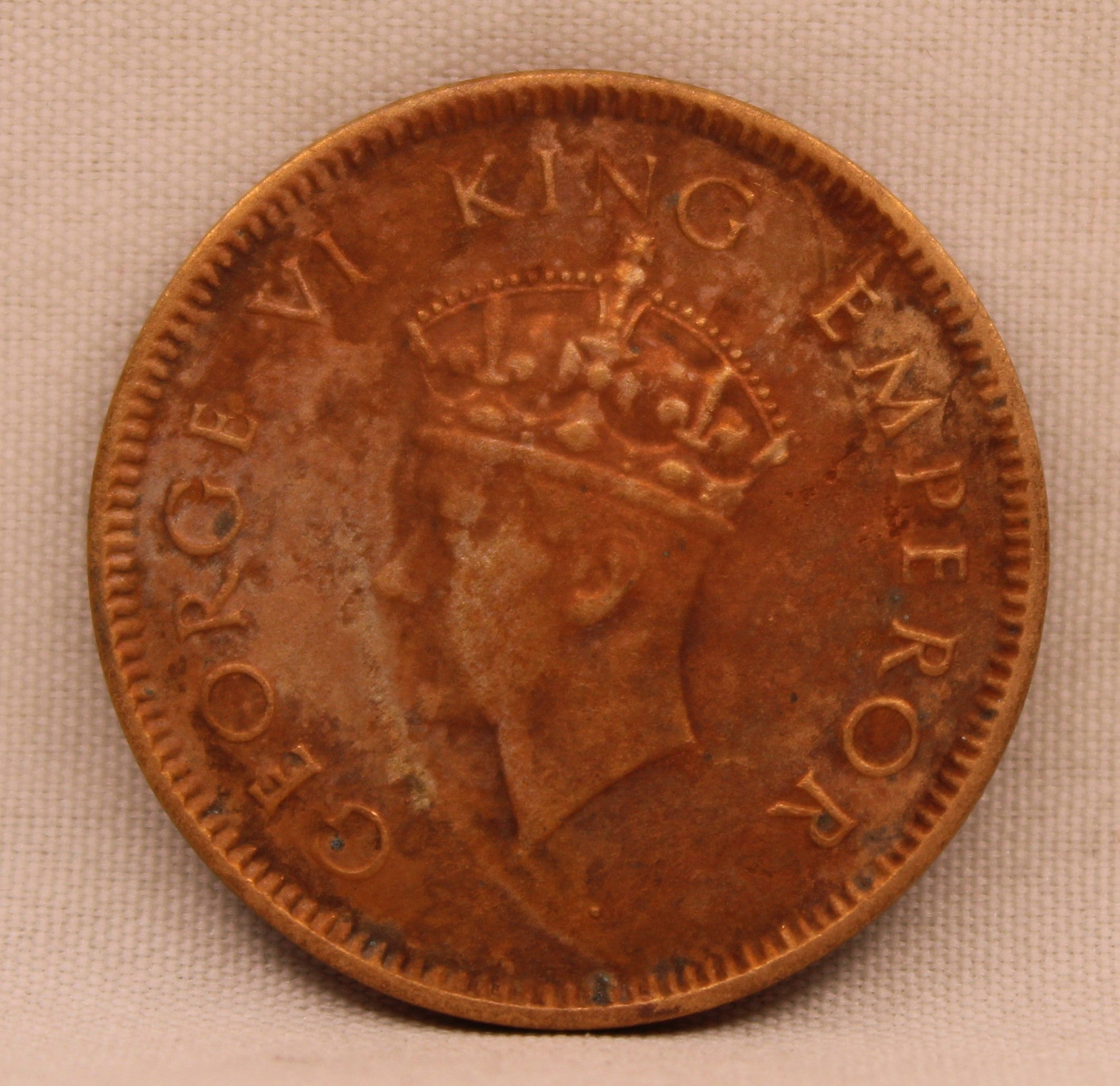 Quarter Anna 1939 George VI coins