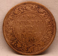 Quarter Anna 1907 Edward VII Bronze Coins