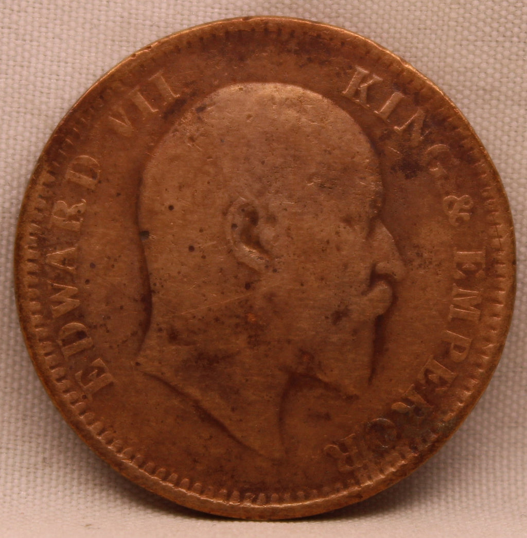Quarter Anna 1907 Edward VII Bronze Coins