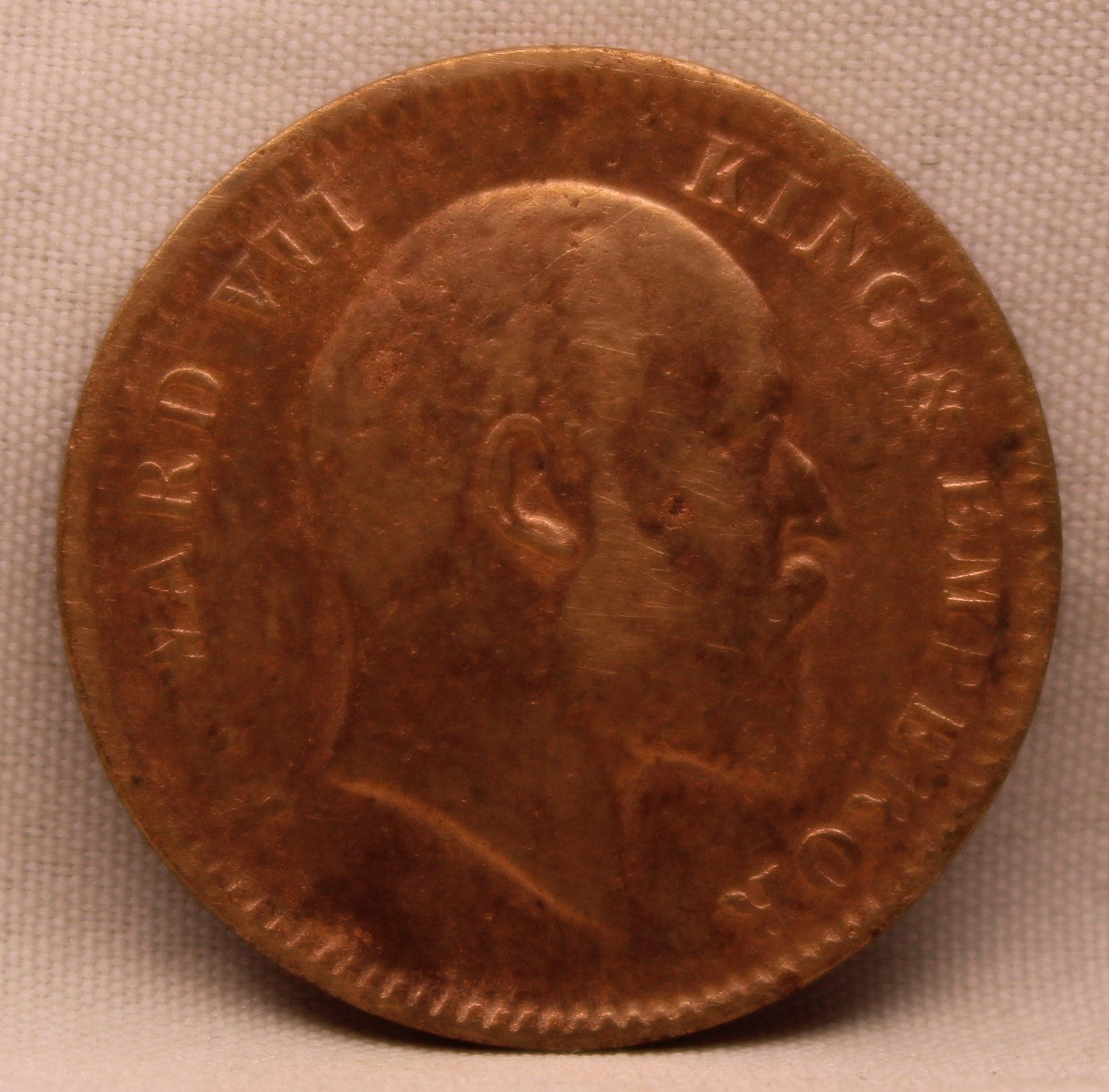 Quarter Anna 1908 Edward VII Bronze Coins