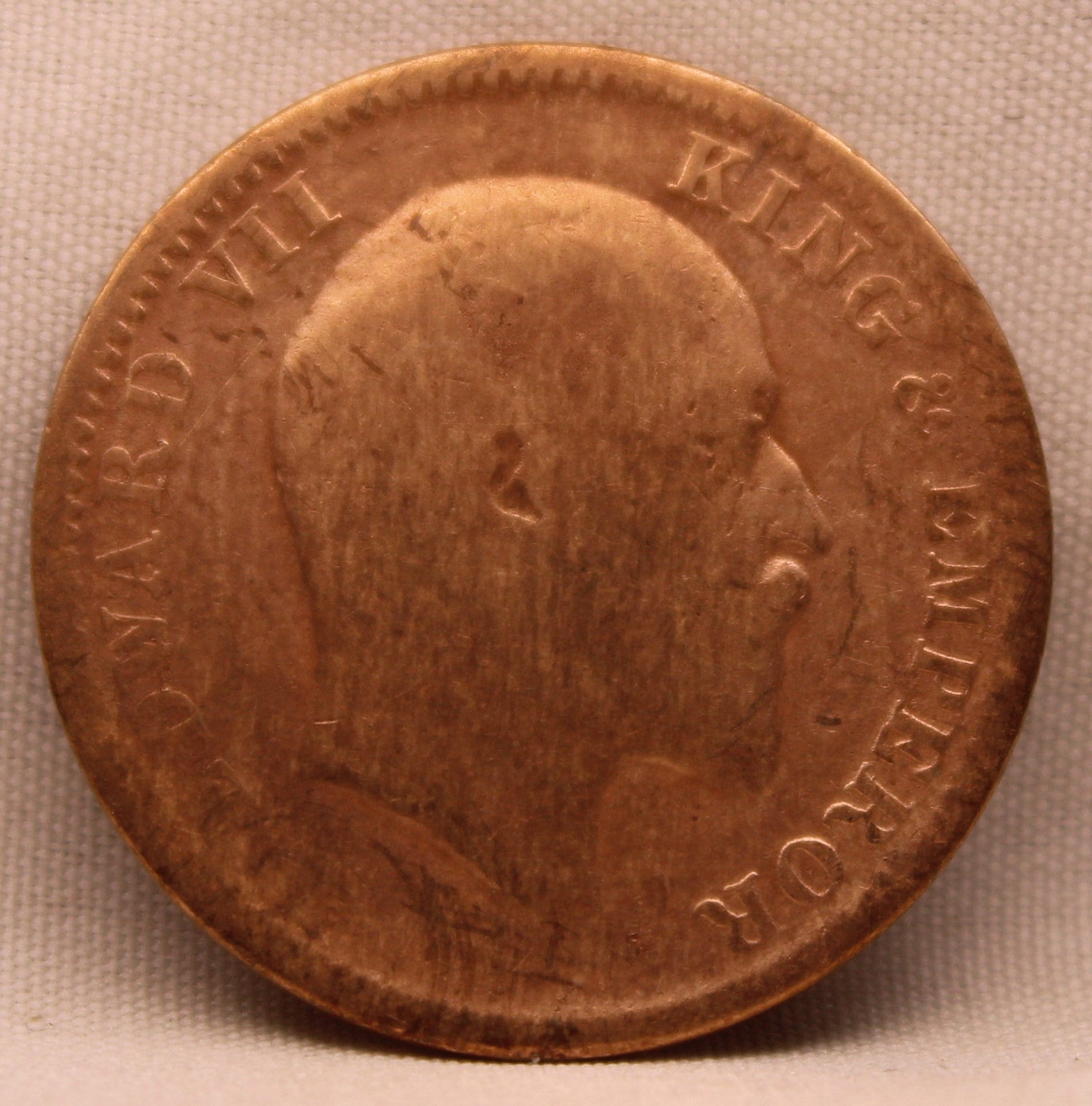 Quarter Anna 1910 Edward VII Bronze Coins