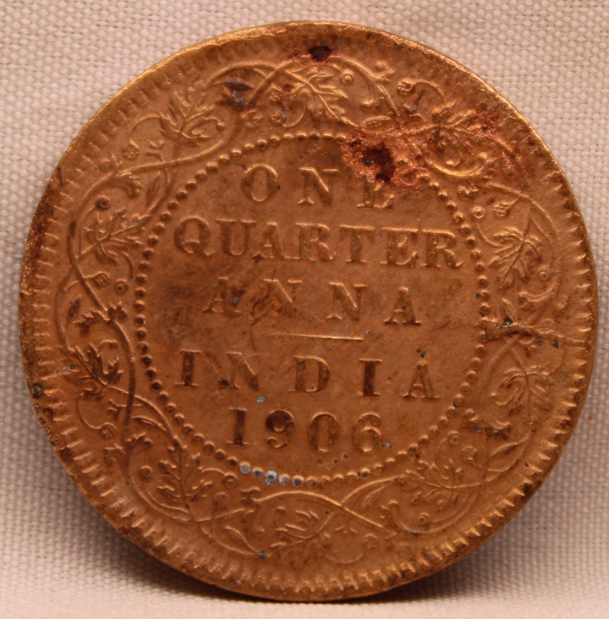 Quarter Anna 1906 Edward VII Bronze Coins