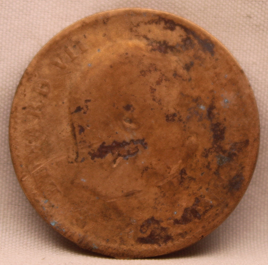 Quarter Anna 1907 Edward VII Bronze Coins