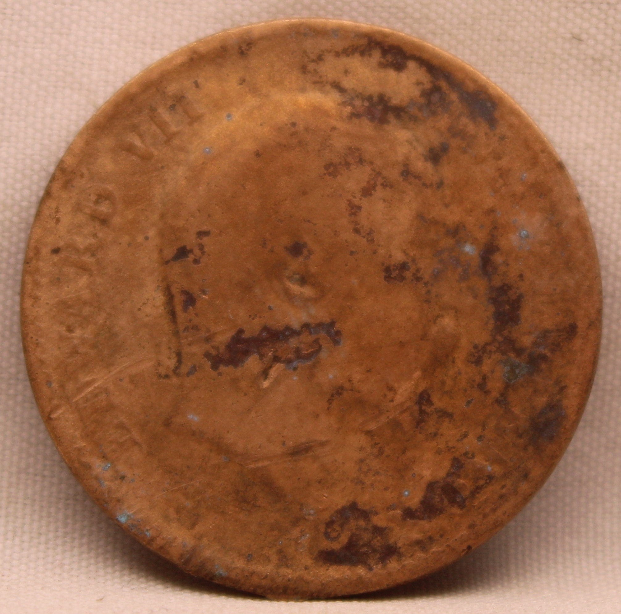 Quarter Anna 1907 Edward VII Bronze Coins