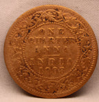 Quarter Anna 1908 Edward VII Bronze Coins