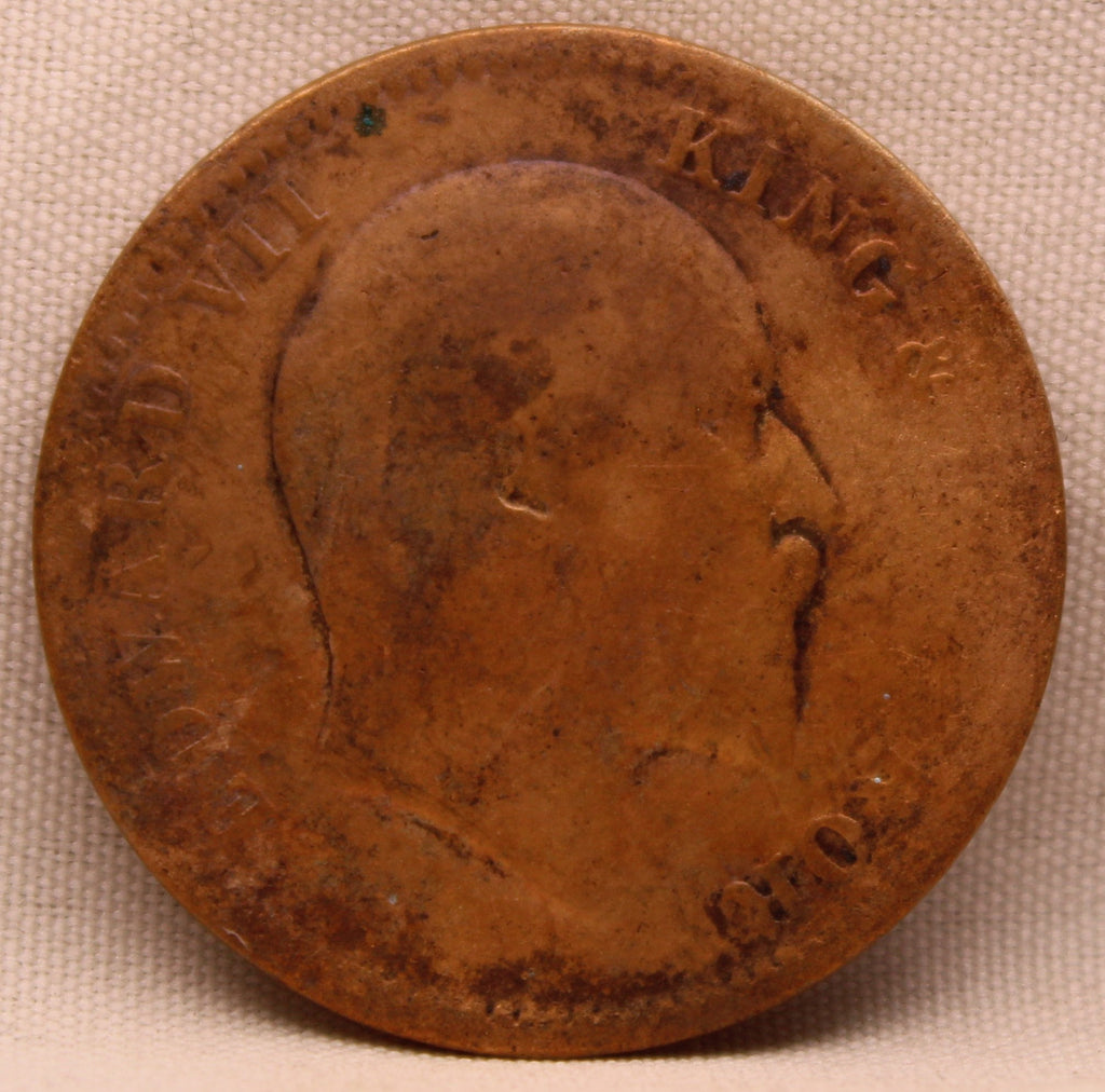 Quarter Anna 1908 Edward VII Bronze Coins
