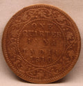 Quarter Anna 1910 Edward VII Bronze Coins