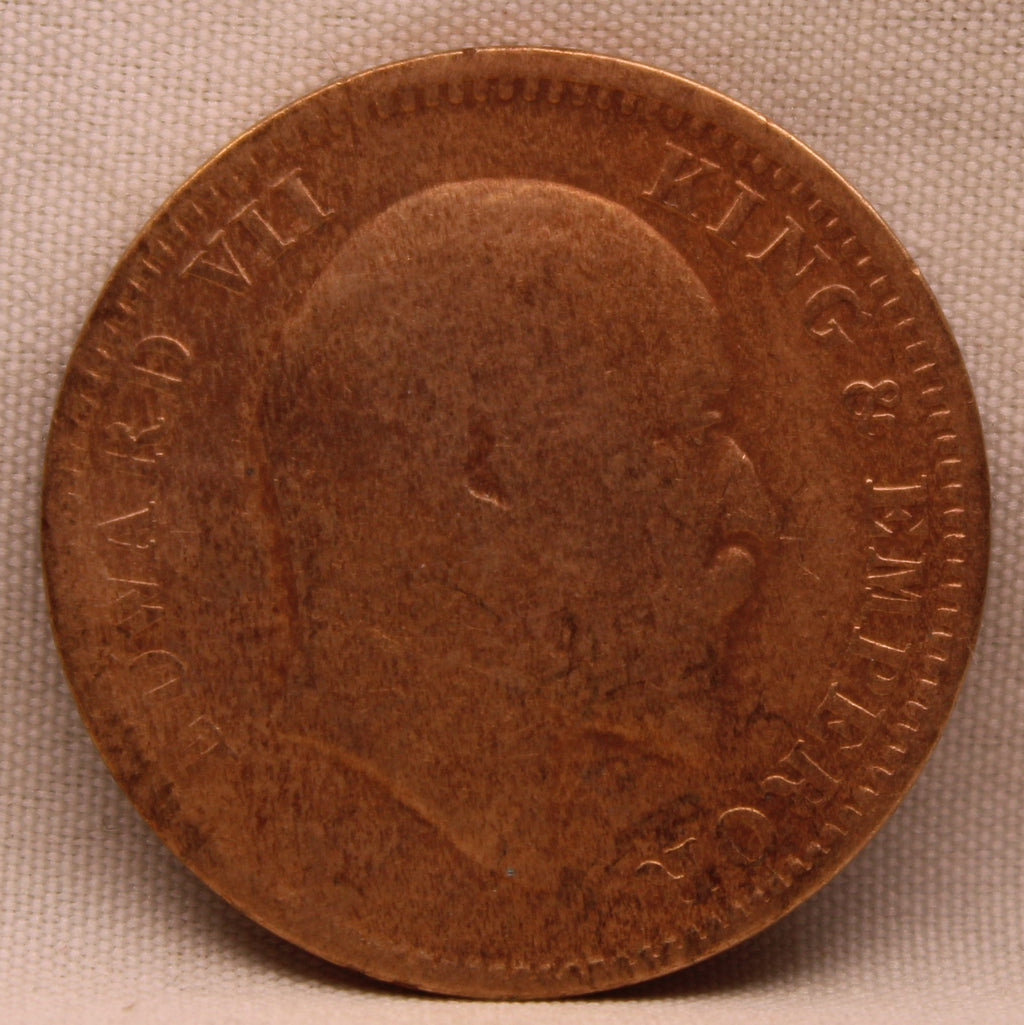 Quarter Anna 1910 Edward VII Bronze Coins
