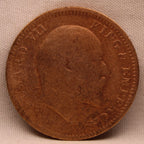 Quarter Anna 1910 Edward VII Bronze Coins