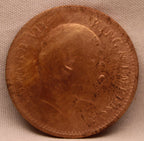 Quarter Anna 1906 Edward VII Bronze Coins