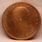 Quarter Anna 1910 Edward VII Bronze Coins