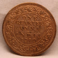 Quarter Anna 1910 Edward VII Bronze Coins