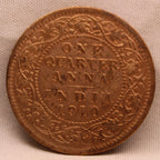 Quarter Anna 1910 Edward VII Bronze Coins