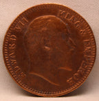 Quarter Anna 1904 Edward VII Copper Coins