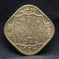 Half Anna 1943 George VI Nickel-Brass coins