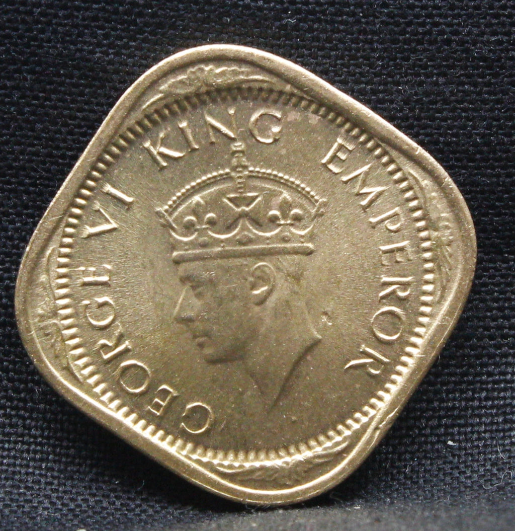 Half Anna 1943 George VI Nickel-Brass coins