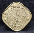 Half Anna 1943 George VI Nickel-Brass coins