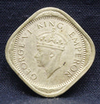 Half Anna 1943 George VI Nickel-Brass coins