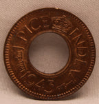 1 Pice 1943 George VI Copper coins