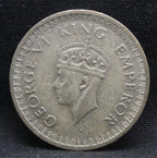 Half Rupee 1943 George VI Silver coins