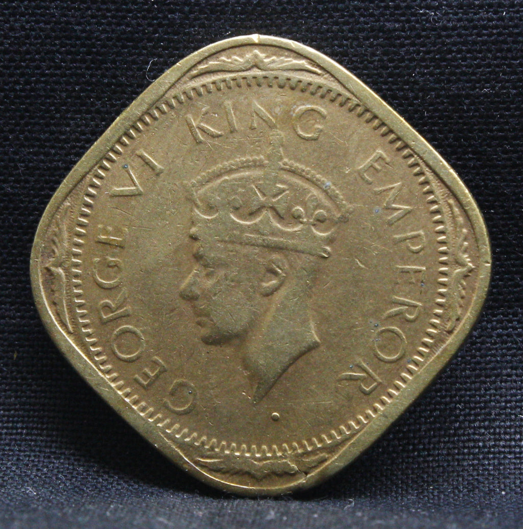 2 Annas 1943 George VI Copper-Nickel coins