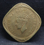 2 Annas 1943 George VI Copper-Nickel coins