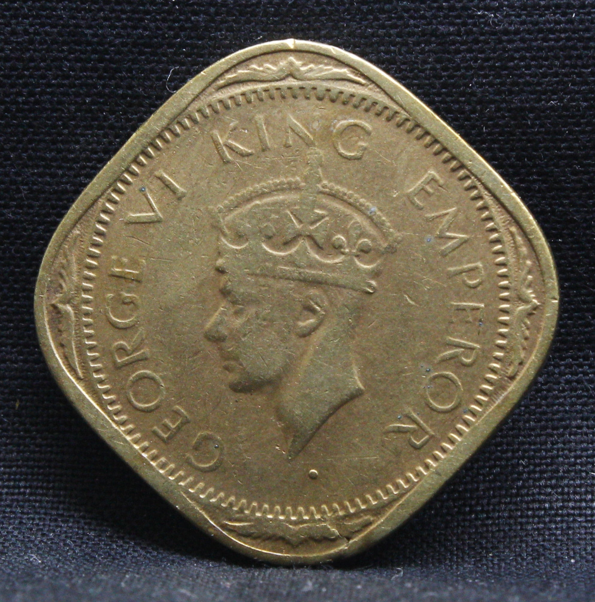 2 Annas 1943 George VI Copper-Nickel coins