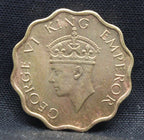 1 Anna 1943 George VI Copper-Nickel coins