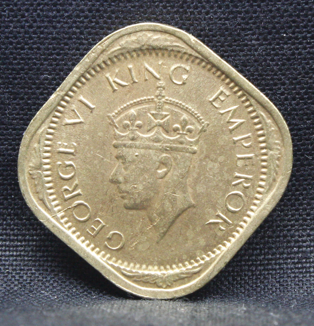 Half Anna 1943 George VI Nickel-Brass coins