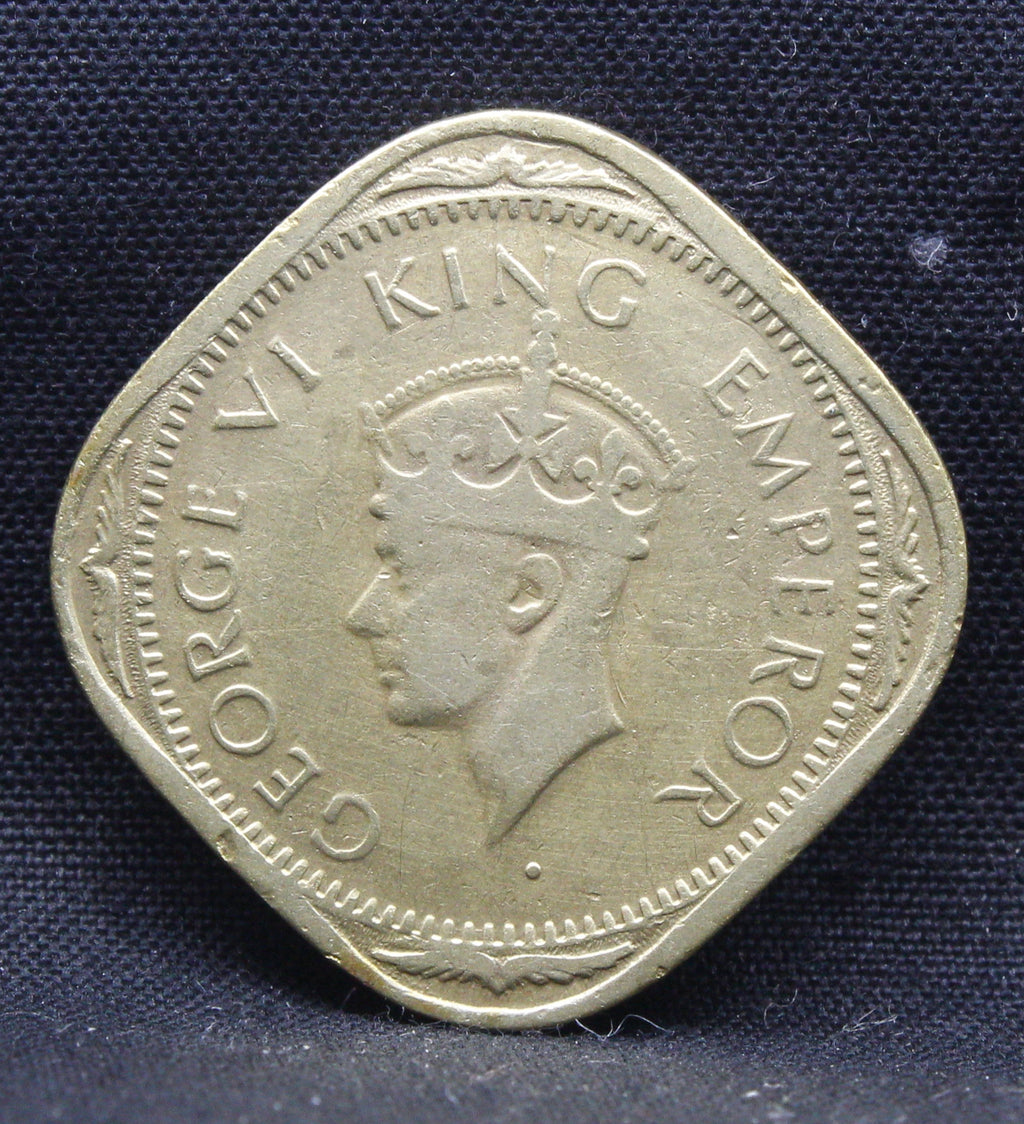 2 Annas 1943 George VI Copper-Nickel coins