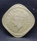 2 Annas 1943 George VI Copper-Nickel coins