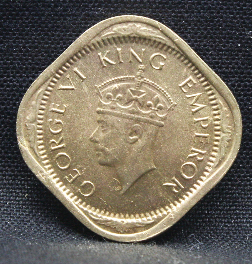 Half Anna 1943 George VI Nickel-Brass coins
