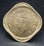 Half Anna 1943 George VI Nickel-Brass coins