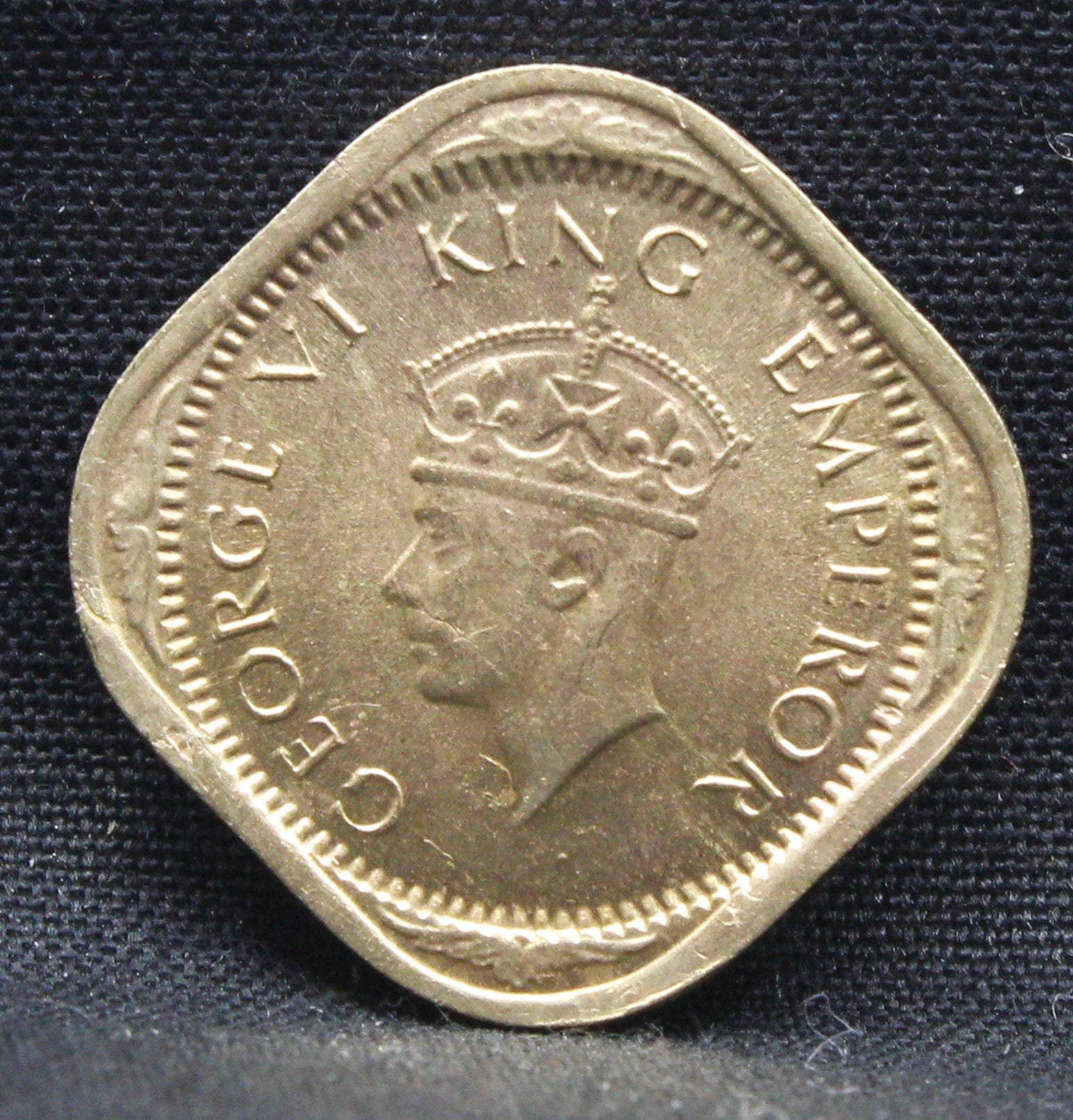 Half Anna 1943 George VI Nickel-Brass coins