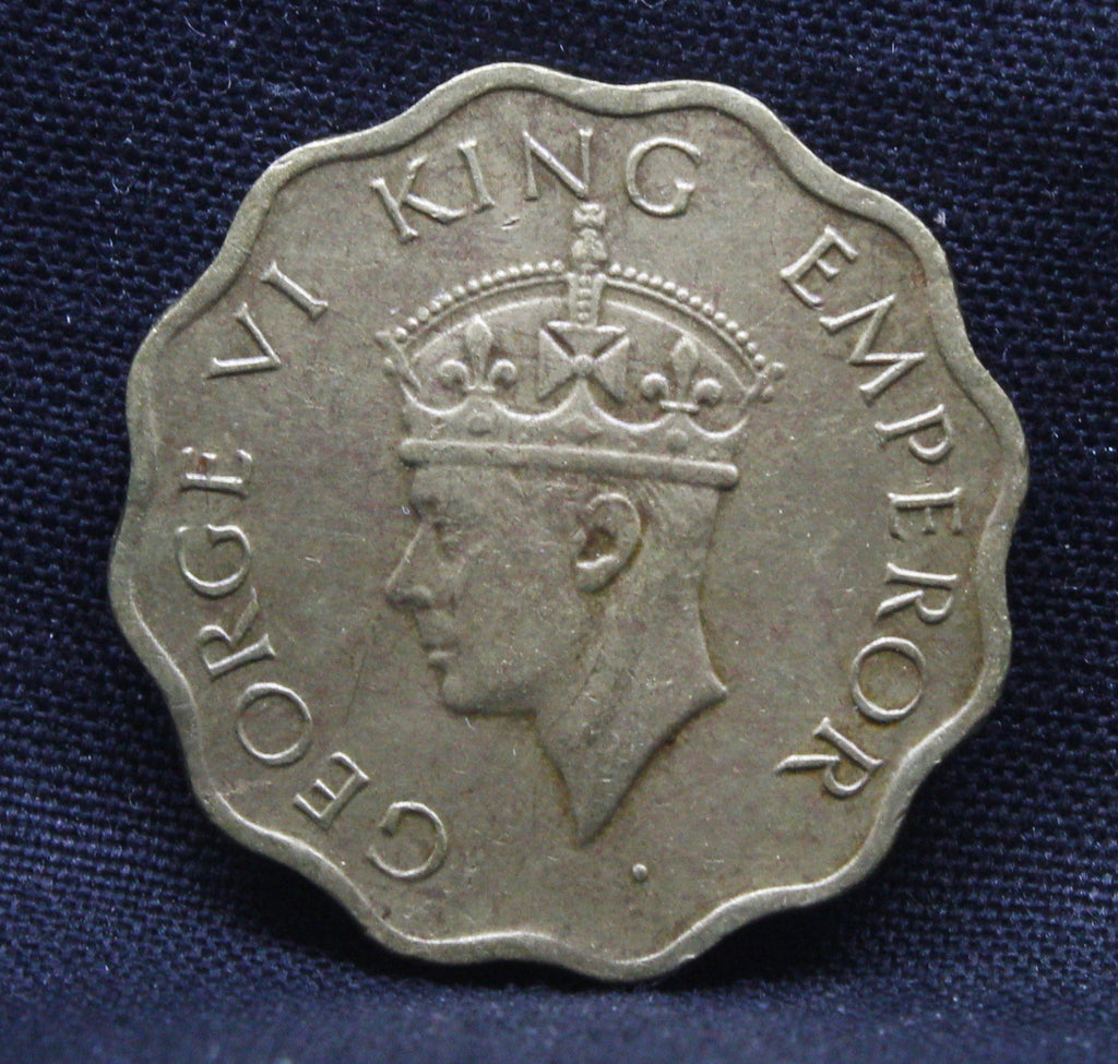 1 Anna 1943 George VI Copper-Nickel coins