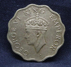 1 Anna 1943 George VI Copper-Nickel coins