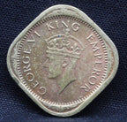 Half Anna 1943 George VI Nickel-Brass coins