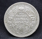 Half Rupee 1943 George VI Silver coins