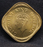 Half Anna 1943 George VI Silver coins